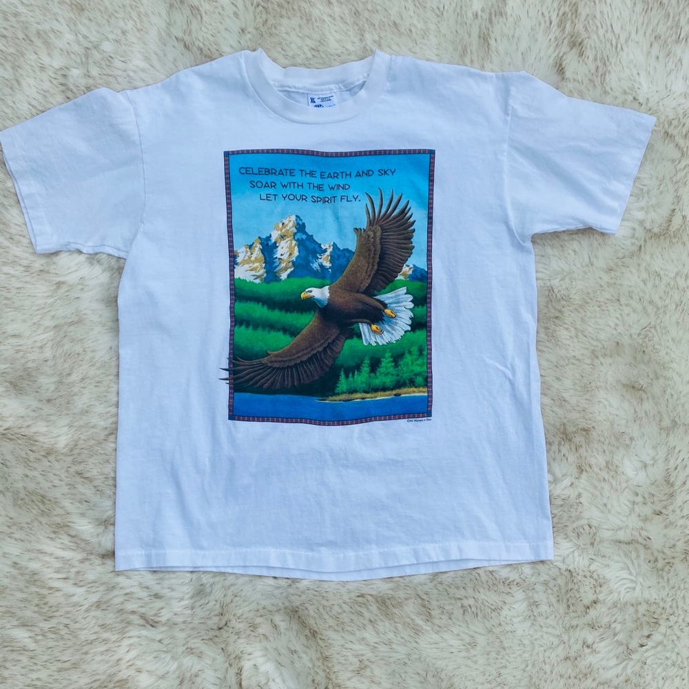 Vintage 1994 Eagle Made In USA Tee Shirt - Picture 2 of 8